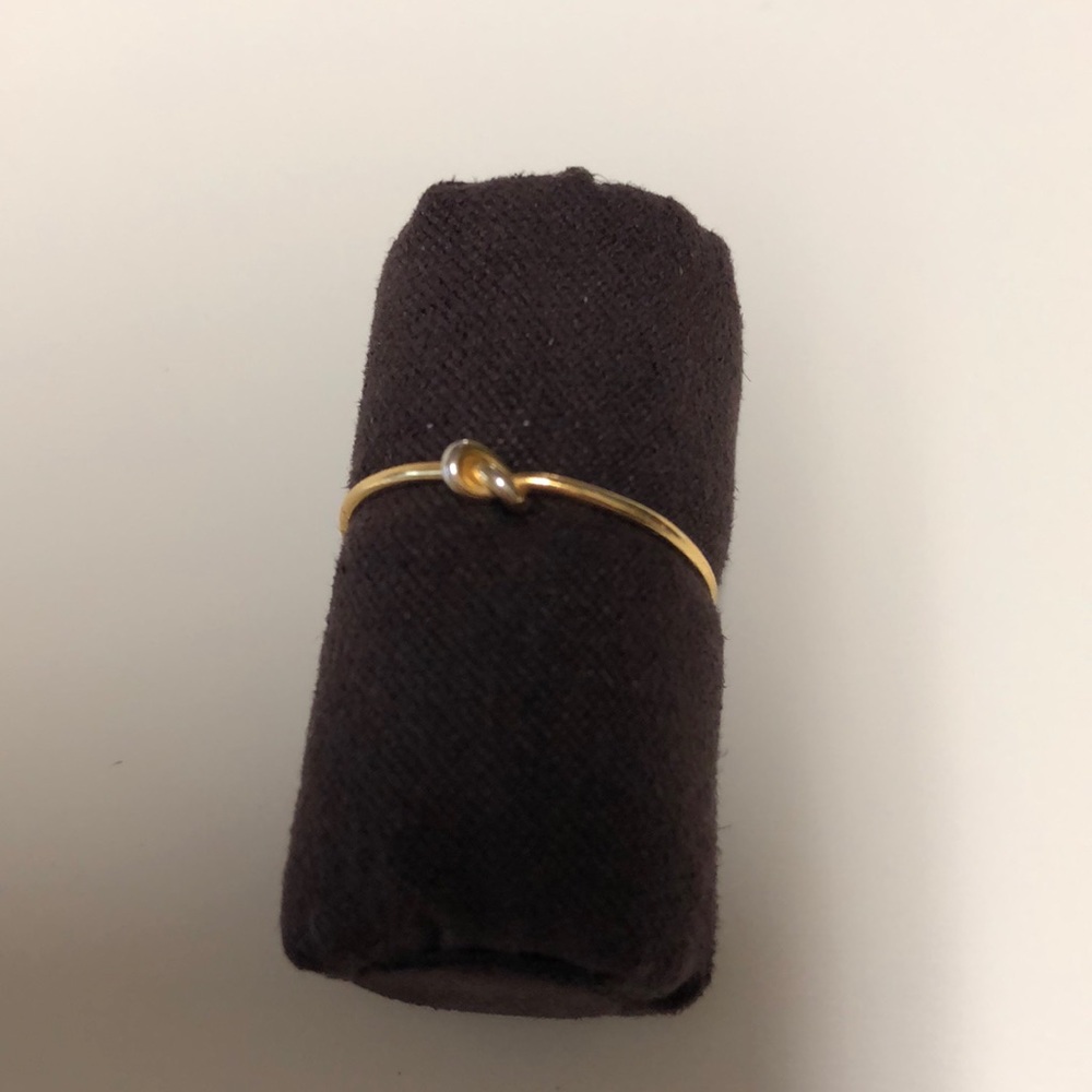 Knot ring in gold-plated .925 sterling silver - Picture 5 of 5